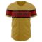 Custom Old Gold Red-Black Authentic Baseball Jersey