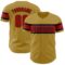 Custom Old Gold Red-Black Authentic Baseball Jersey