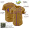 Custom Old Gold Purple-Gold Authentic Baseball Jersey