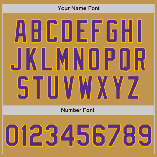 Custom Old Gold Purple-Gold Authentic Baseball Jersey