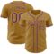 Custom Old Gold Purple-Gold Authentic Baseball Jersey