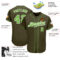 Custom Olive Neon Green-White Authentic Salute To Service Baseball Jersey