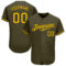 Custom Olive Gold-Black Authentic Salute To Service Baseball Jersey