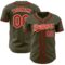 Custom Olive Red-Cream Authentic Salute To Service Baseball Jersey