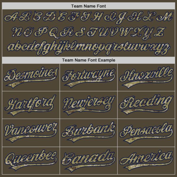 Custom Olive Camo-Navy Authentic Salute To Service Baseball Jersey