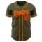 Custom Olive Red-Gold Authentic Salute To Service Baseball Jersey