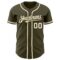 Custom Olive Cream Authentic Salute To Service Baseball Jersey