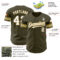 Custom Olive White-Old Gold Authentic Salute To Service Baseball Jersey