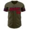 Custom Olive Red-Navy Authentic Salute To Service Baseball Jersey