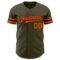 Custom Olive Orange-Black Authentic Salute To Service Baseball Jersey