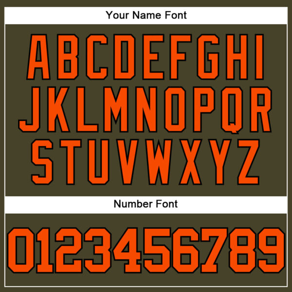 Custom Olive Orange-Black Authentic Salute To Service Baseball Jersey