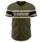 Custom Olive Camo Black-Cream Authentic Salute To Service Baseball Jersey