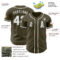 Custom Olive White Authentic Salute To Service Baseball Jersey