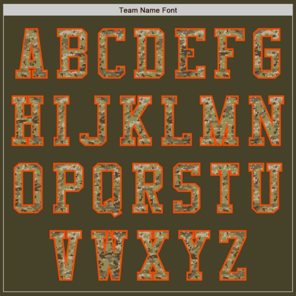 Custom Olive Camo-Orange Authentic Salute To Service Baseball Jersey