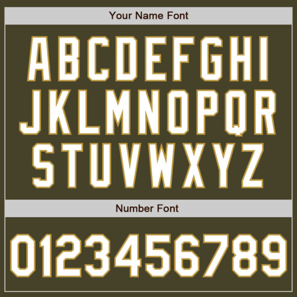 Custom Olive White-Old Gold Authentic Salute To Service Baseball Jersey