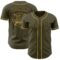 Custom Olive Black-Old Gold Authentic Salute To Service Baseball Jersey