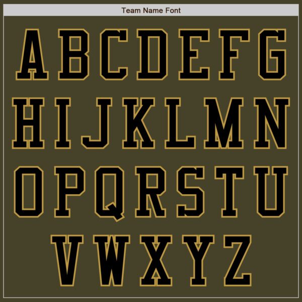 Custom Olive Black-Old Gold Authentic Salute To Service Baseball Jersey