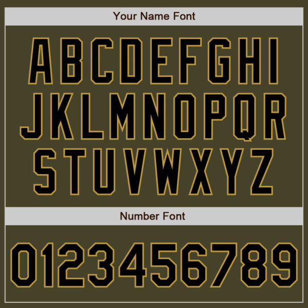 Custom Olive Black-Old Gold Authentic Salute To Service Baseball Jersey