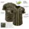 Custom Olive Black-Cream Authentic Salute To Service Baseball Jersey