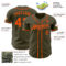 Custom Olive Orange Authentic Salute To Service Baseball Jersey