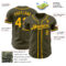 Custom Olive Gold Authentic Salute To Service Baseball Jersey
