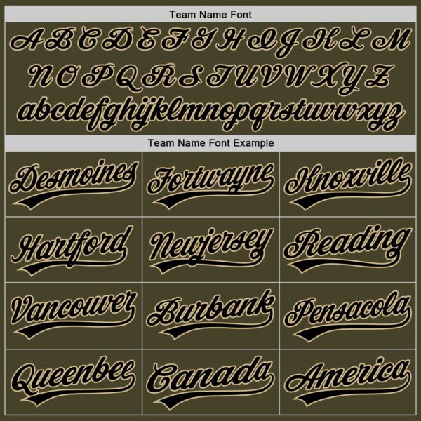 Custom Olive Black-Vegas Gold Authentic Salute To Service Baseball Jersey