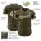 Custom Olive Cream-Black Authentic Salute To Service Baseball Jersey