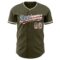 Custom Olive Vintage USA Flag-White Authentic Baseball Jersey