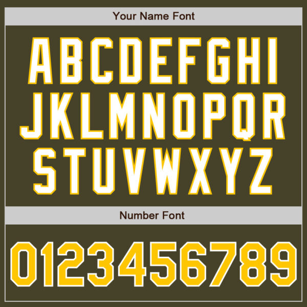 Custom Olive Yellow-White Authentic Baseball Jersey