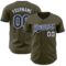 Custom Olive Navy-White Authentic Baseball Jersey