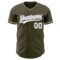 Custom Olive White-Gray Authentic Baseball Jersey
