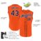 Custom Orange Navy-White Authentic Sleeveless Baseball Jersey