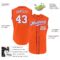 Custom Orange White-Purple Authentic Sleeveless Baseball Jersey