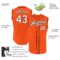 Custom Orange White-Brown Authentic Sleeveless Baseball Jersey