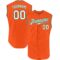 Custom Orange White-Kelly Green Authentic Sleeveless Baseball Jersey