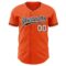 Custom Orange Black-White Authentic Baseball Jersey
