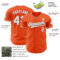 Custom Orange White-Gray Authentic Baseball Jersey