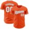 Custom Orange White-Gray Authentic Baseball Jersey