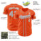 Custom Orange Gray-White Authentic Baseball Jersey