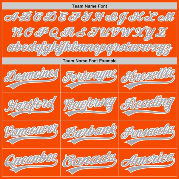 Custom Orange Gray-White Authentic Baseball Jersey