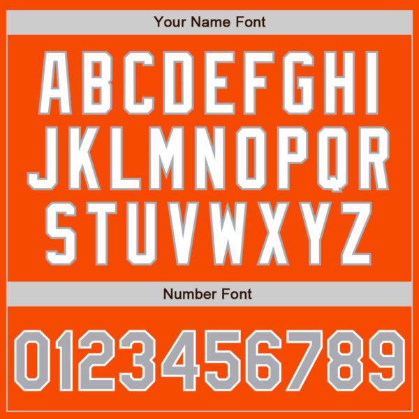 Custom Orange Gray-White Authentic Baseball Jersey