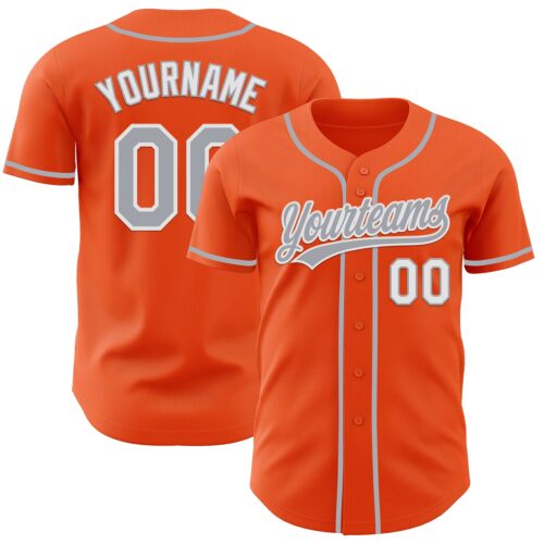 Orange0572_ec2c0c3f-4494-499d-82de-92fa71636329 Custom Orange Gray-White Authentic Baseball Jersey