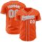Custom Orange Gray-White Authentic Baseball Jersey