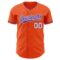 Custom Orange Purple-White Authentic Baseball Jersey