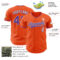 Custom Orange Purple-White Authentic Baseball Jersey