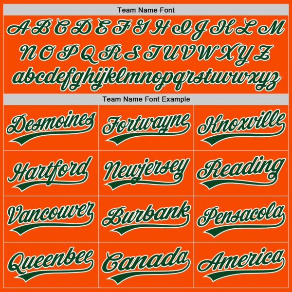 Custom Orange Green-White Authentic Baseball Jersey