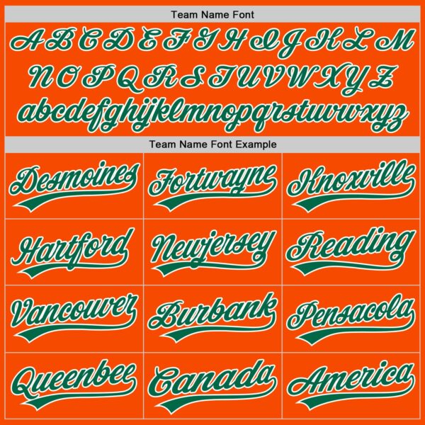 Custom Orange Kelly Green-White Authentic Baseball Jersey