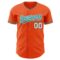 Custom Orange Teal-White Authentic Baseball Jersey