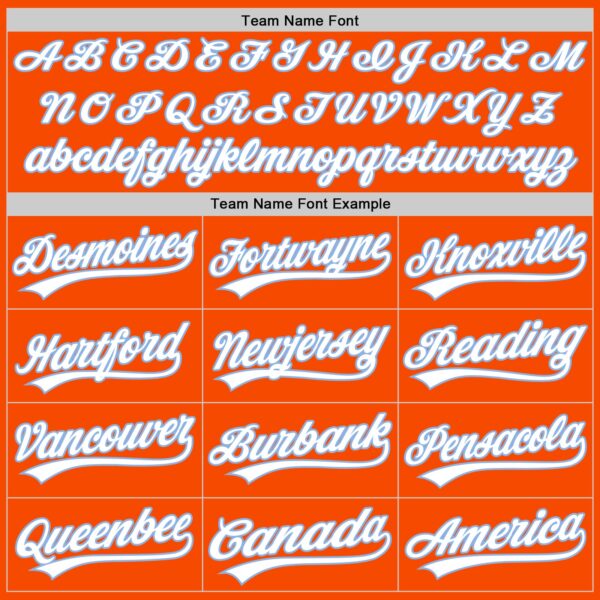 Custom Orange White-Light Blue Authentic Baseball Jersey