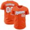 Custom Orange White-Light Blue Authentic Baseball Jersey